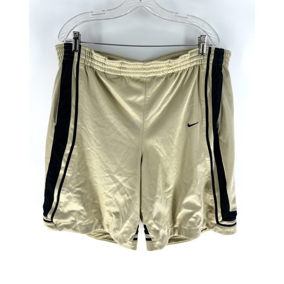 Vintage y2k Dazzle Nike Silver Tag Baggy Basketball Shorts Mens L Gold & Black - Picture 1 of 11